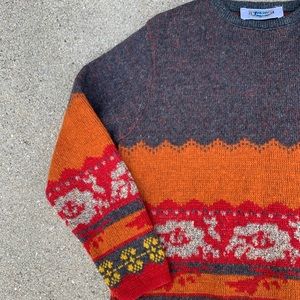 Vintage Cottage Chic French Wool Blend Sweater S